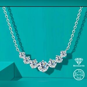 MOISSANITE 7 Stone (1.7 Carats) Necklace GRA CERTIFIED